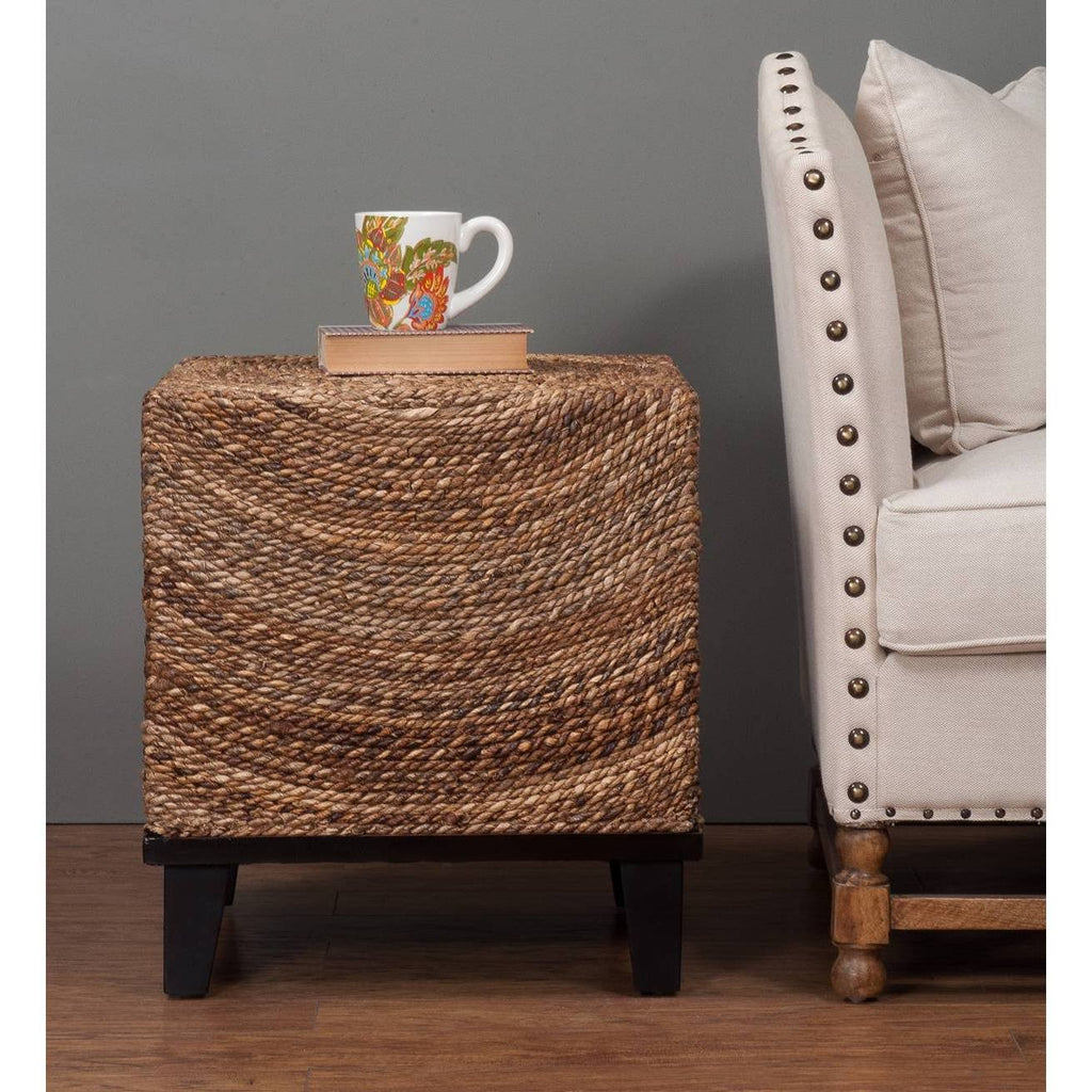 Brown Abaca Square Accent Table L6290