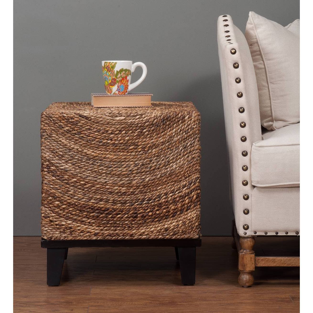 Brown Abaca Square Accent Table L6290