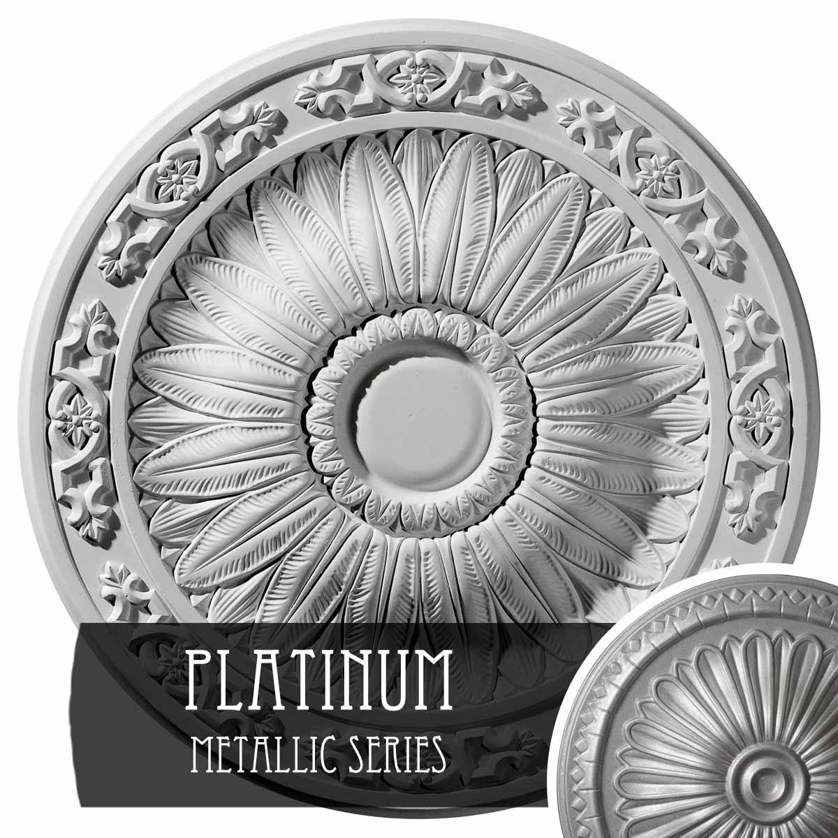 Ceiling Medallion Platinum Finished R799