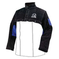 Black Stallion Color Block Leather Cape Sleeves X53246