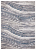 Marble Stripes Area Rug Grey/Blue 5'3"x7'3" Polypropylene N723