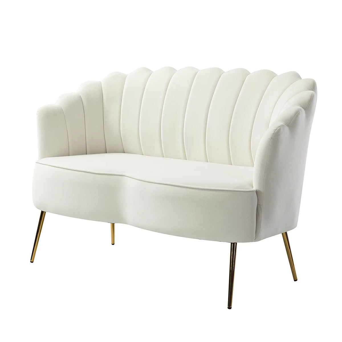Ivory Wooden Upholstered Armchair E76482