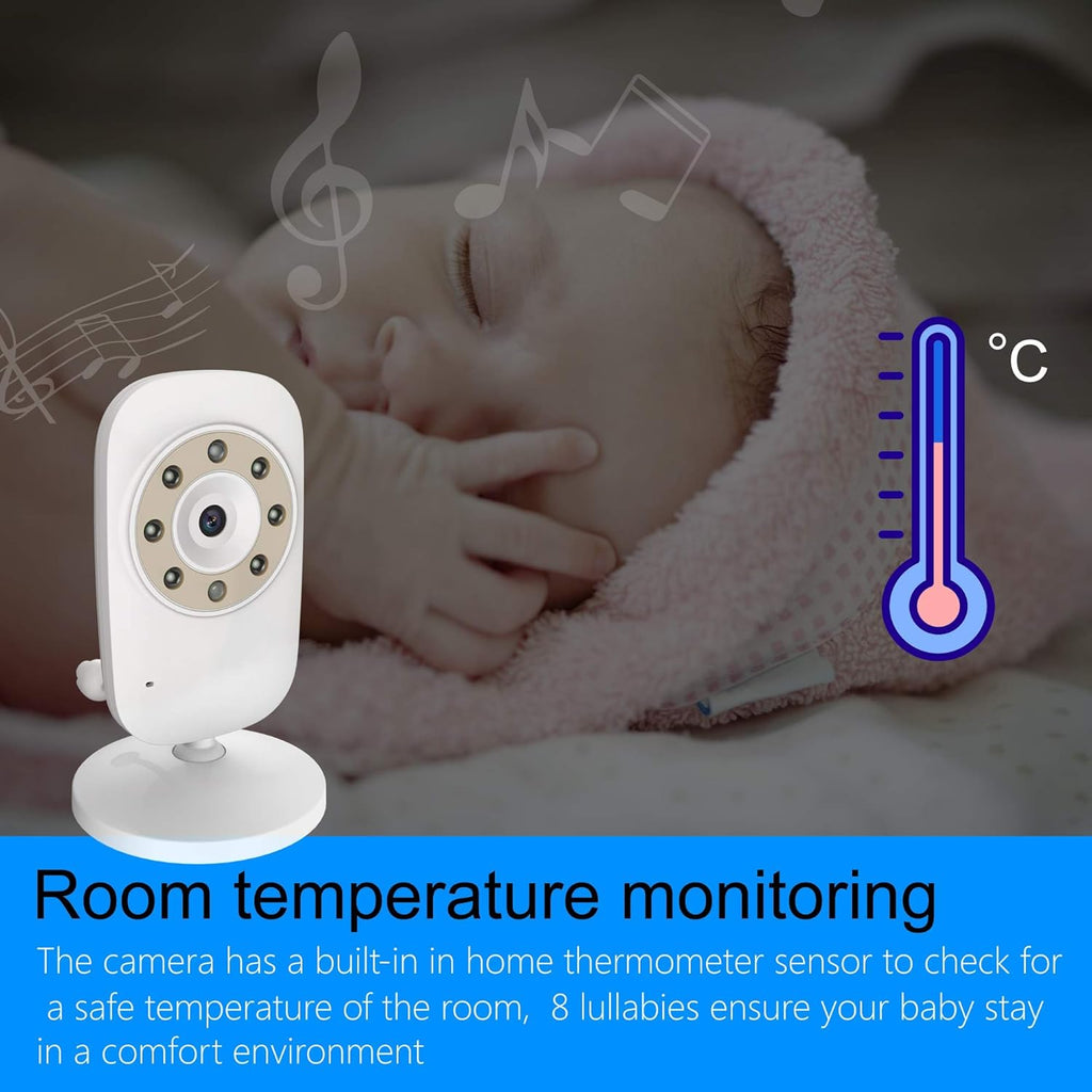 Baby Monitor with Camera and Video, 3.5 inch B334