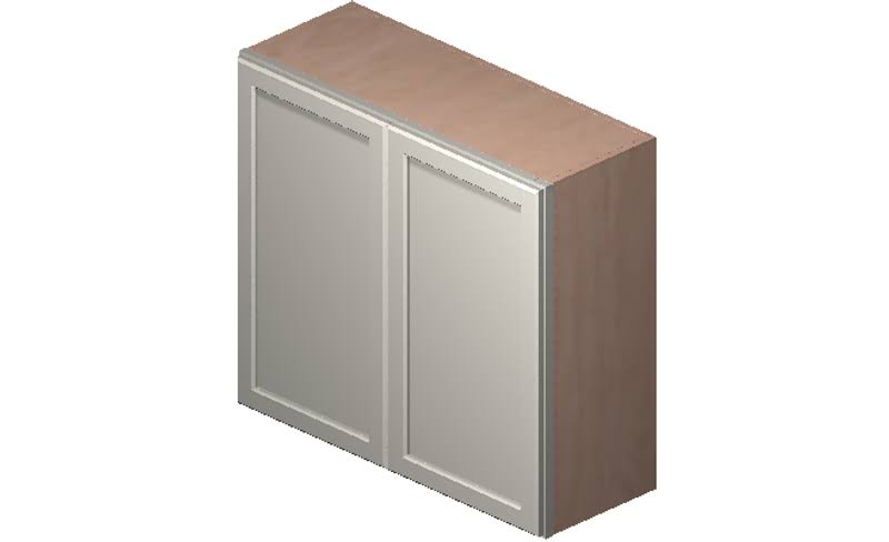 Antique White 2 Doors 2 Shelves Wall Cabinet High-Density Fiberboard J116