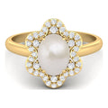 10K Gold Oval Pearl Ring K69390