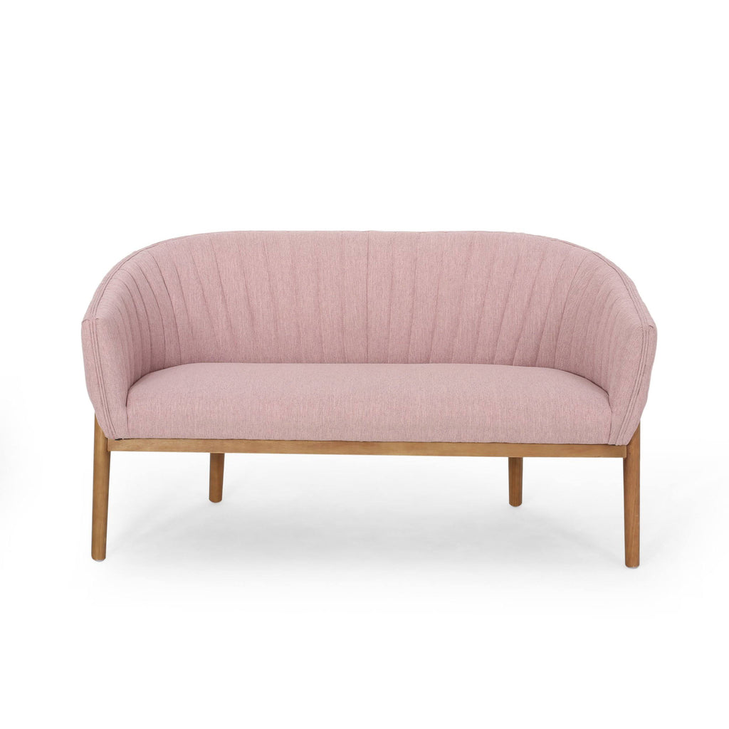 Teal Fabric Loveseat Q873480