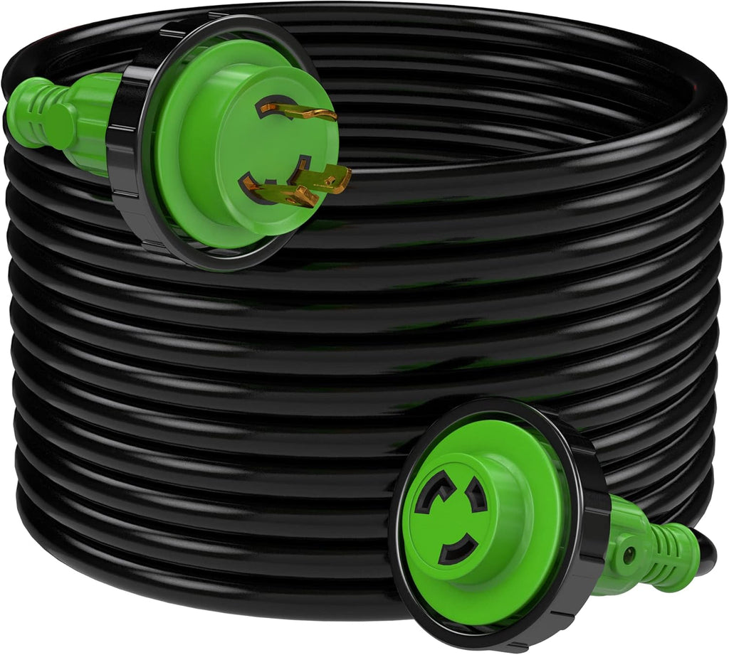 Marine Shore Power Cord 50FT, 30A 125V Boat Extension Cord, 10AWG/3C L603286