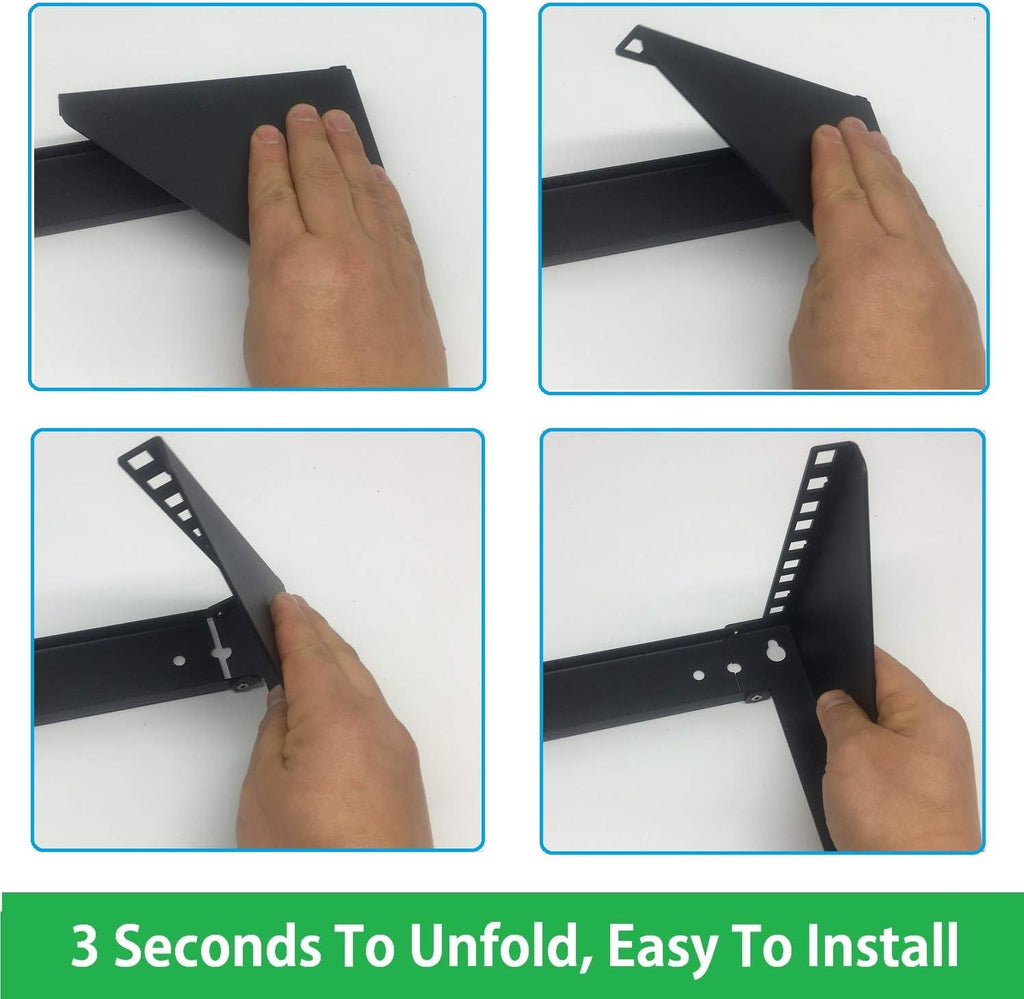 3U 19 Inches Steel Vertical Patch Panel Mounting Bracket, Pack of 2 Z6291