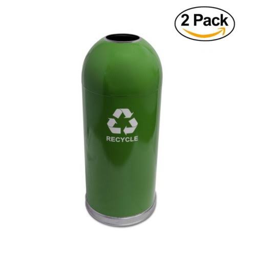 Steel 15-Gallon Open Top Recycling Receptacle with Galvanized Liner H39281