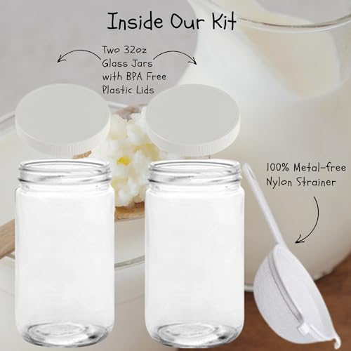 32 Oz Wide Mouth Glass Jars with Lids X1372