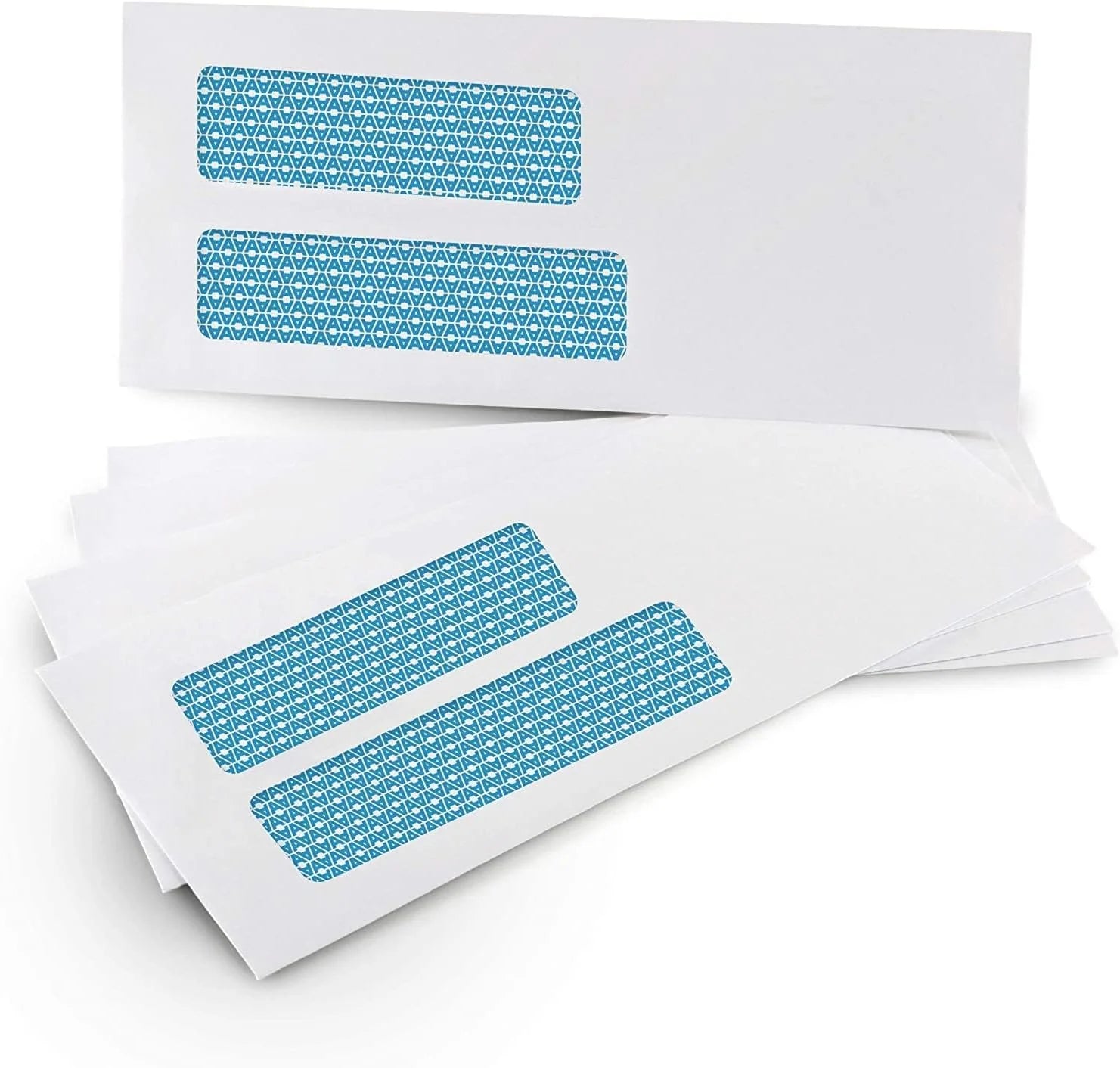 Double Window Security Envelopes with Flip Seal Closure, 4 1/8"x 9 1/2", 2500-Pack W8198