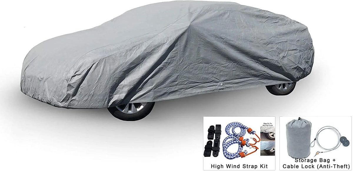 Car Cover with Fleece Lining, Wind Straps U263833