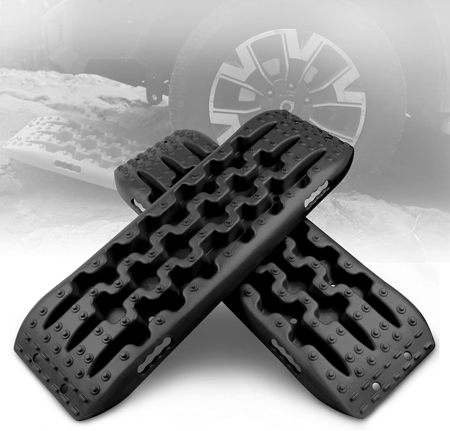 Orange Pack of 2 Traction Tracks for Sand Snow Mud R843