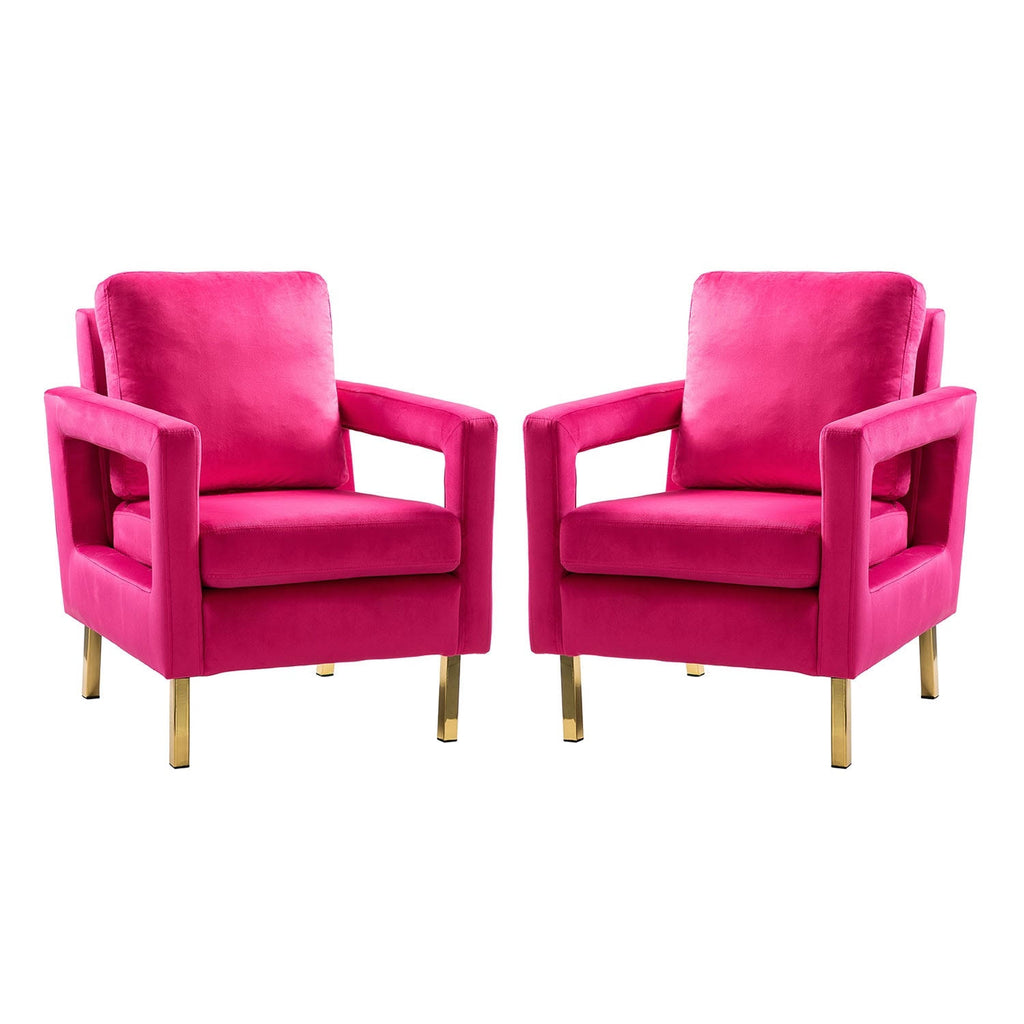 Grey Upholstered Armchair Set of 2 F5539