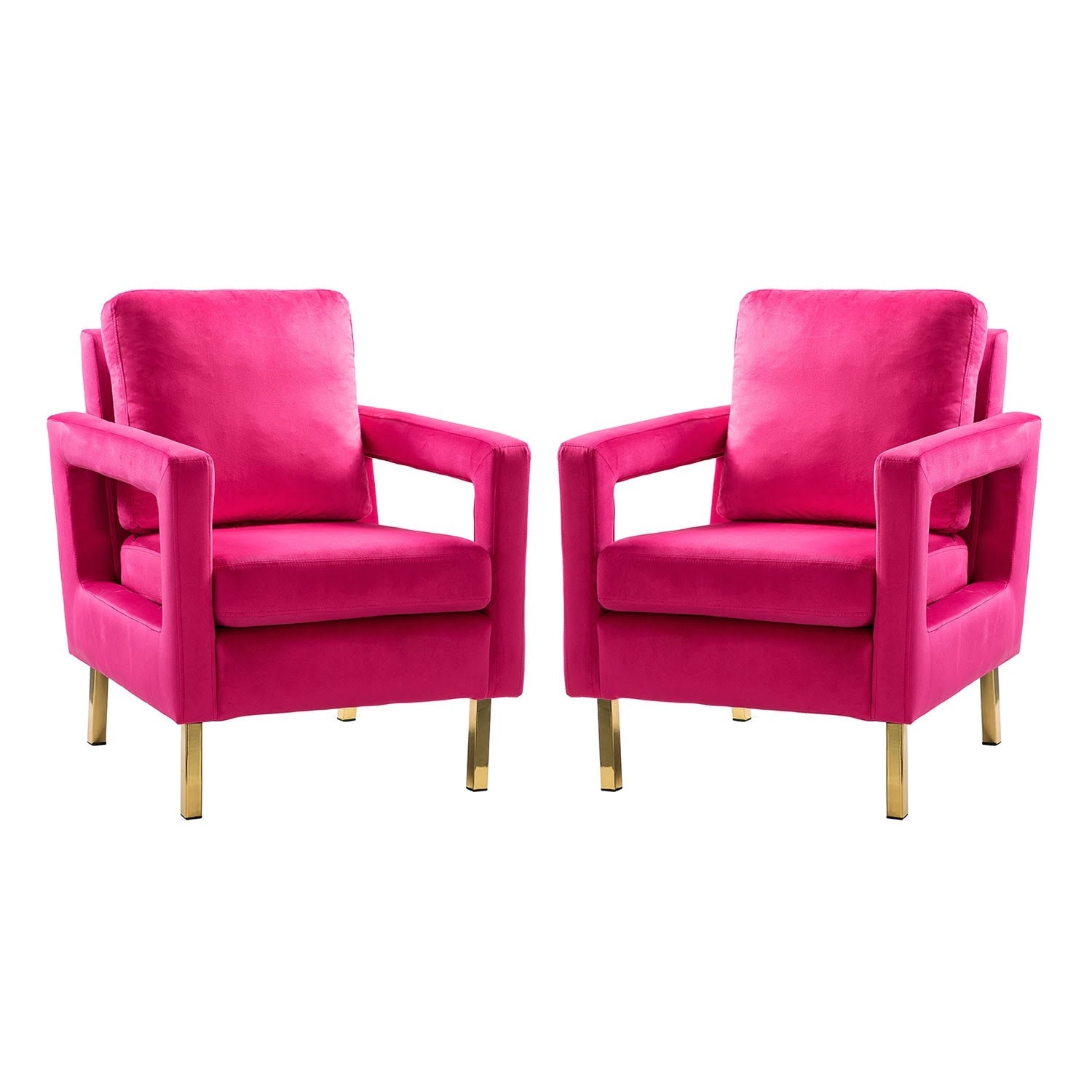 Grey Upholstered Armchair Set of 2 F5539