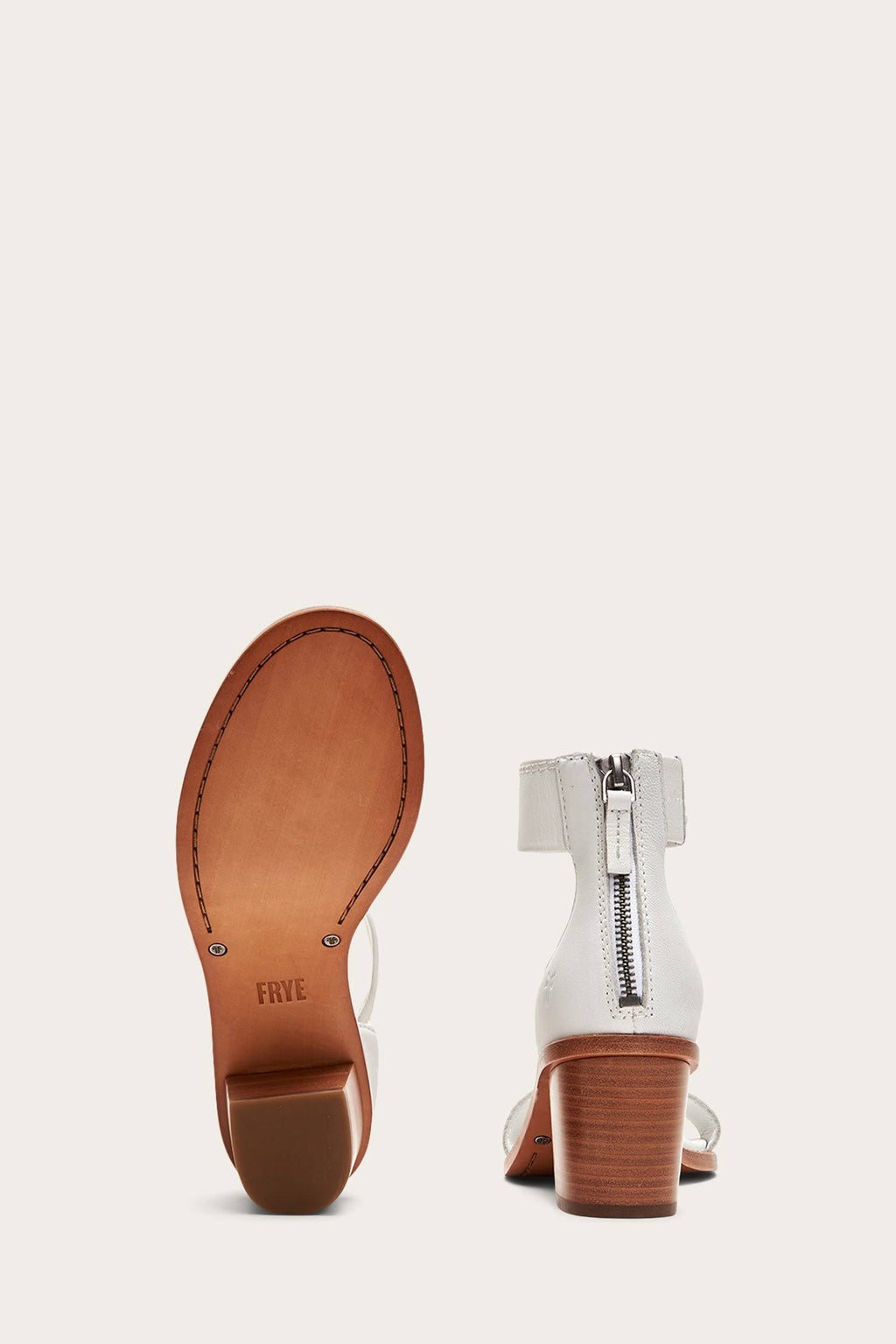 White Back Zip Boots P70436