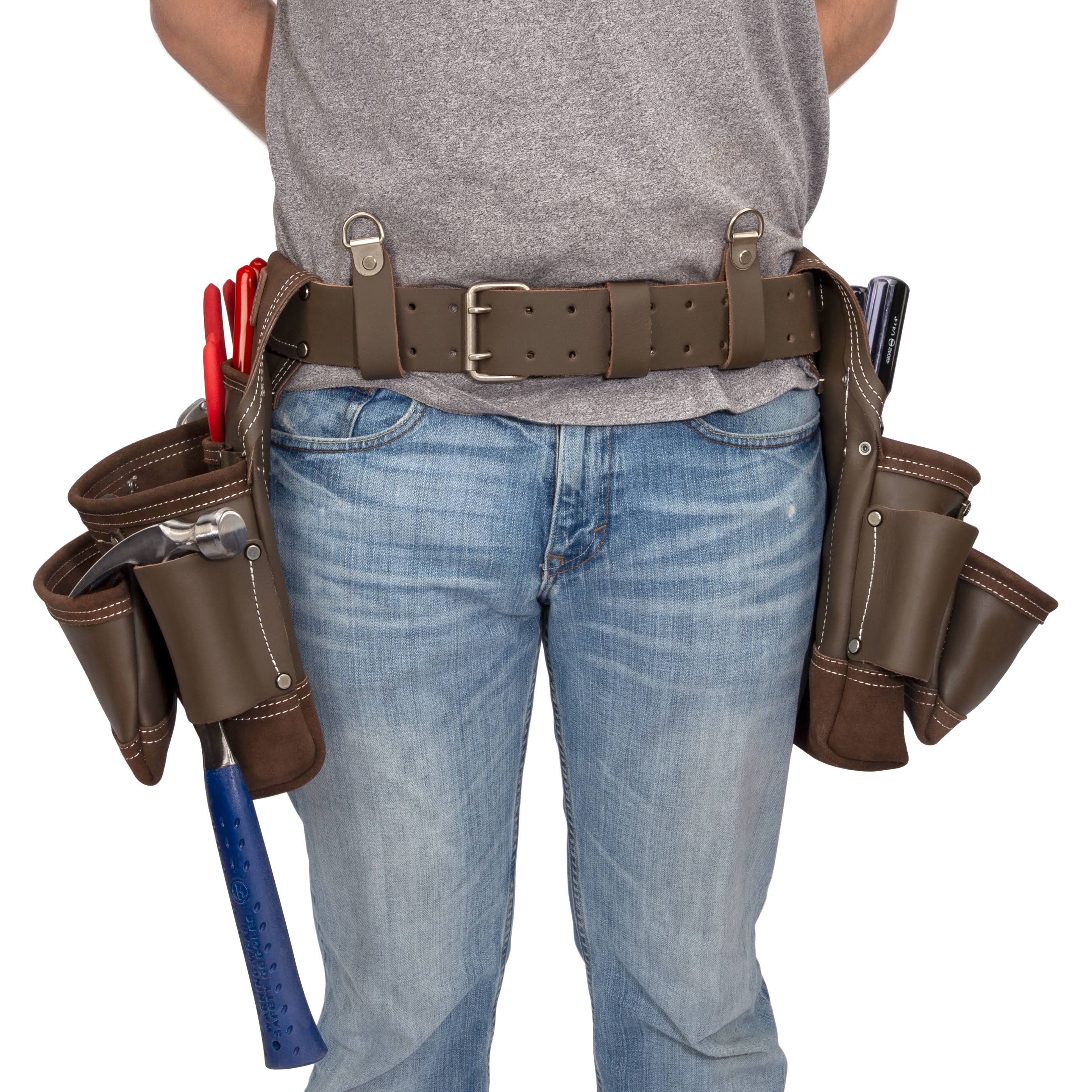 14-Pocket Leather Tool Apron E997
