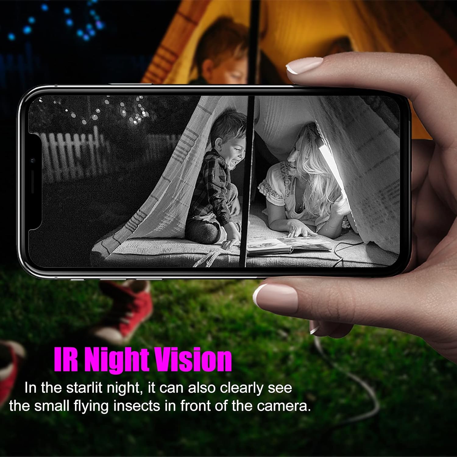 Solar Powered Security Outdoor Camera with Night Vision and 2-Way Talk W36095