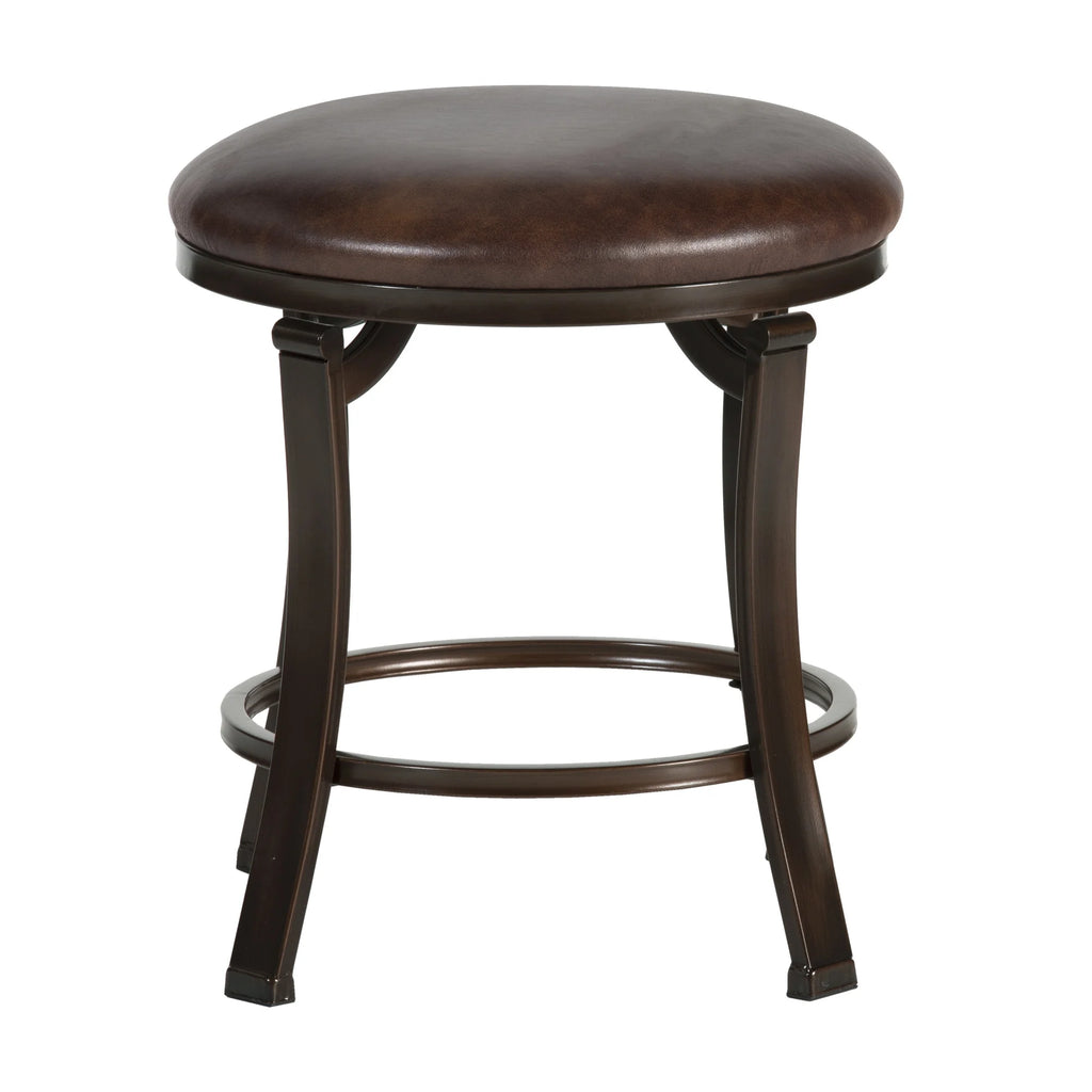 Antique Bronze Backless Metal Vanity Stool Q73088