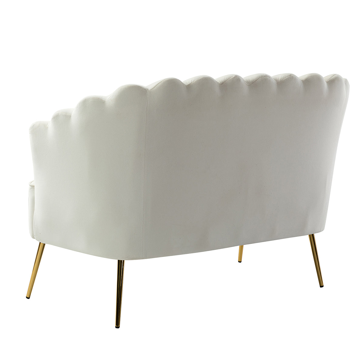 Ivory Wooden Upholstered Armchair E76482