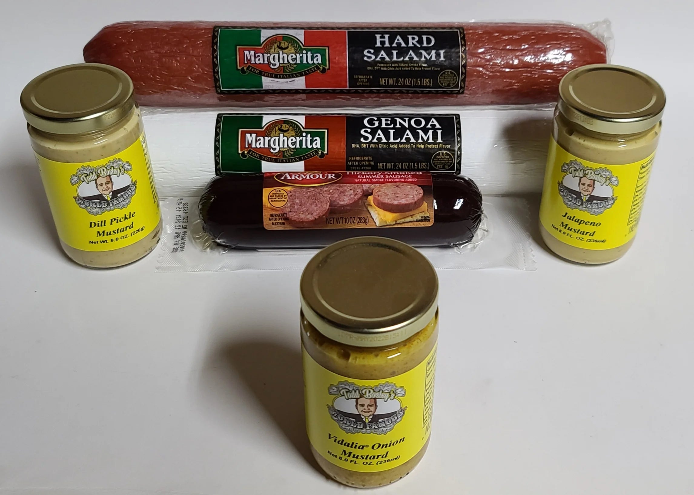 10oz Hickory Smoked Summer Sausage, 24oz Genoa Salami & 24oz Hard Salami Gift Set E927840