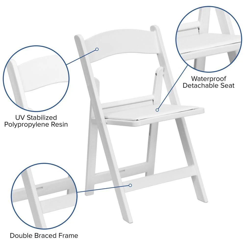 White Resin Folding Chairs (Set of 4) K653750