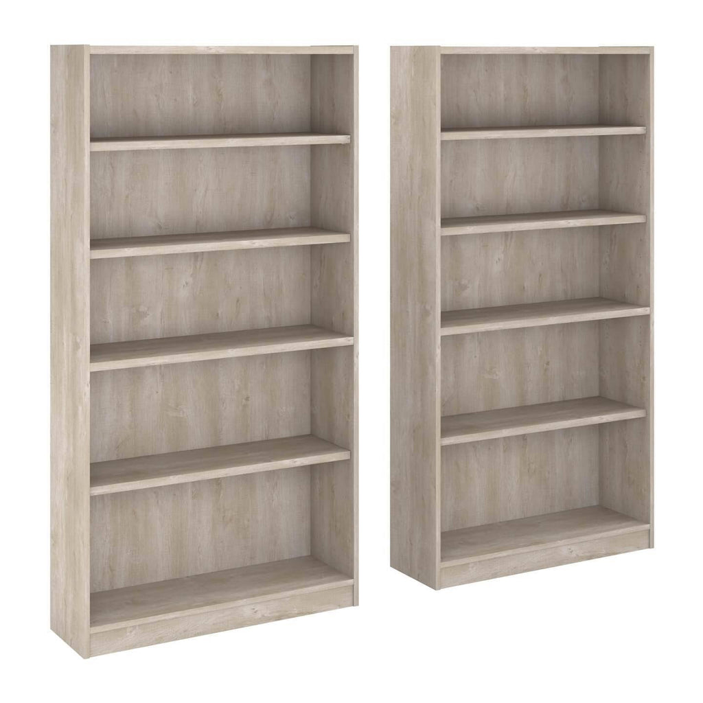 Black 5 Shelf Bookcase Set of 2 O860