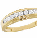 14K Yellow Gold Diamond Channel Wedding Band Ring 5MM J176540