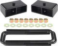 2'' Rear Black Leveling Lift Block Kit Square U-Bolts Pack of 2 S371273