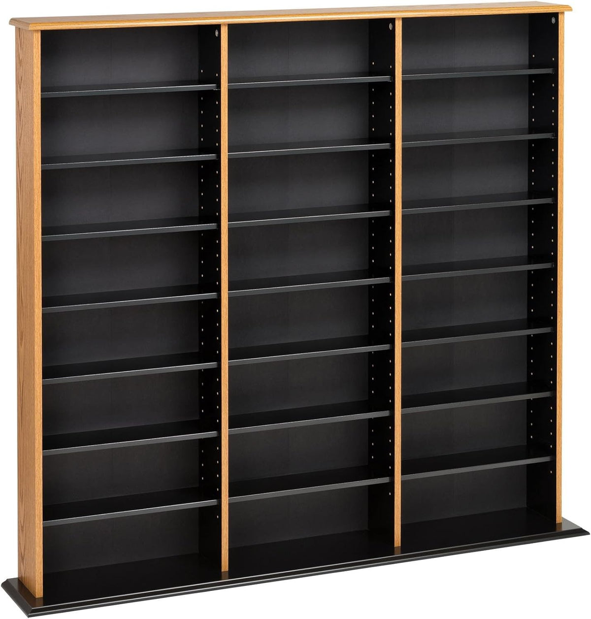 Triple Wide Wall CD Rack - Cherry & Black L545036