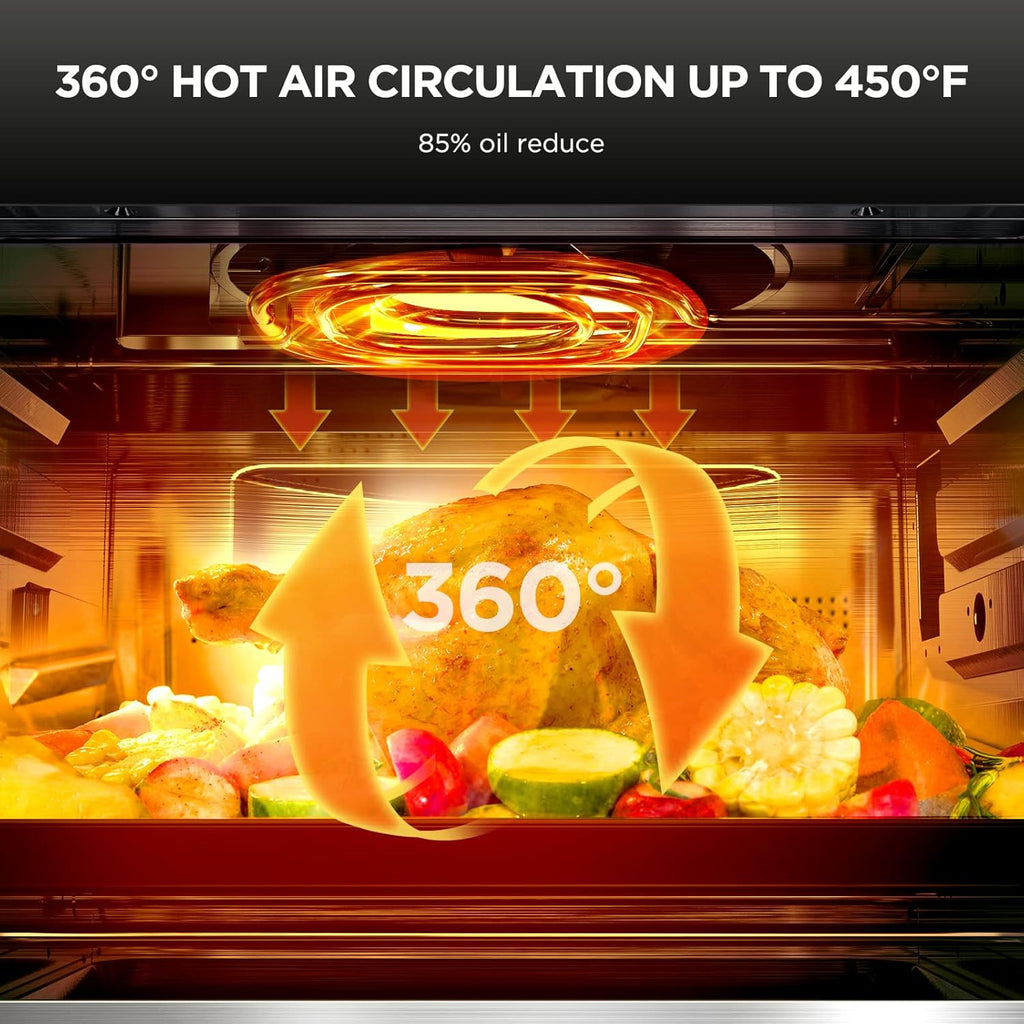 Stainless Steel 25L Convection Air Fryer Toaster Oven with Rotisserie G92551