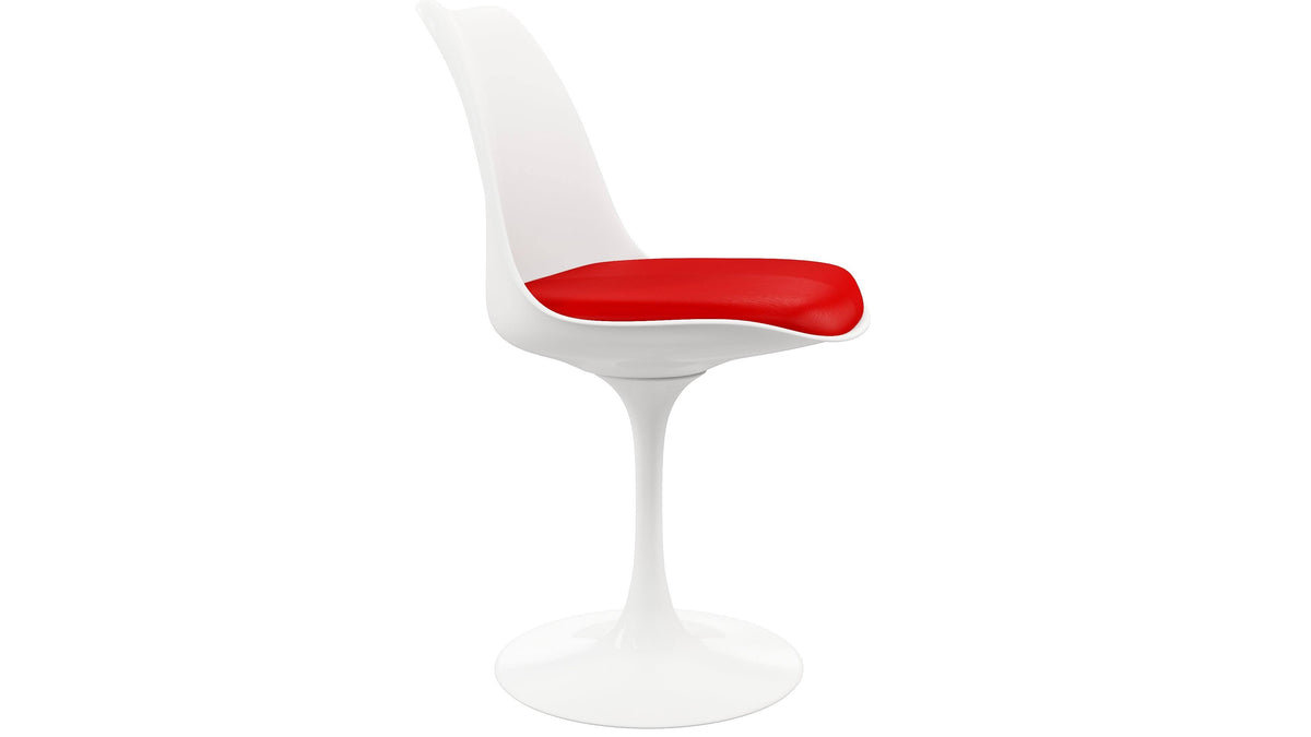 Red Faux Leather Tulip Side Chair Set of 4 O55893