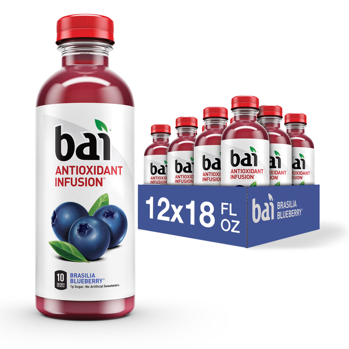 Gluten-Free Brasilia Blueberry Antioxidant Drink, 18 Fl Oz, 12 Pack Bottles I983085