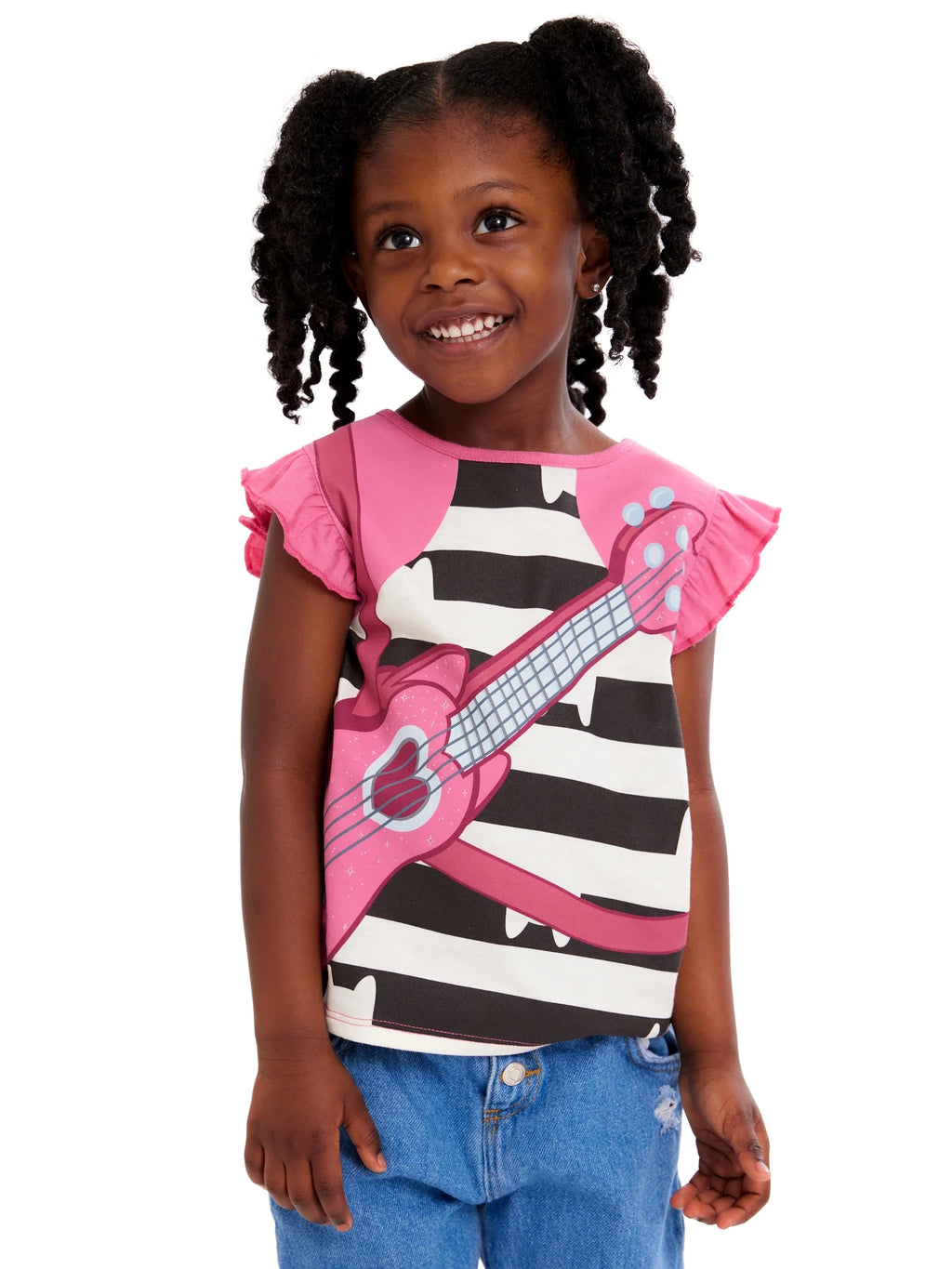Toddler Girl Graphic Print Fashion T-Shirts, 4-Pack, Sizes 2T-5T C18386