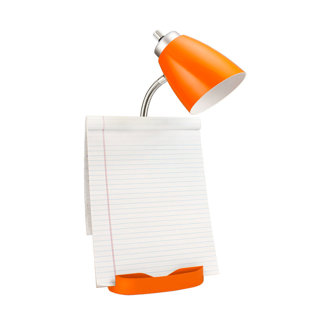 Orange Gooseneck Organizer Desk Lamp with USB port U56346