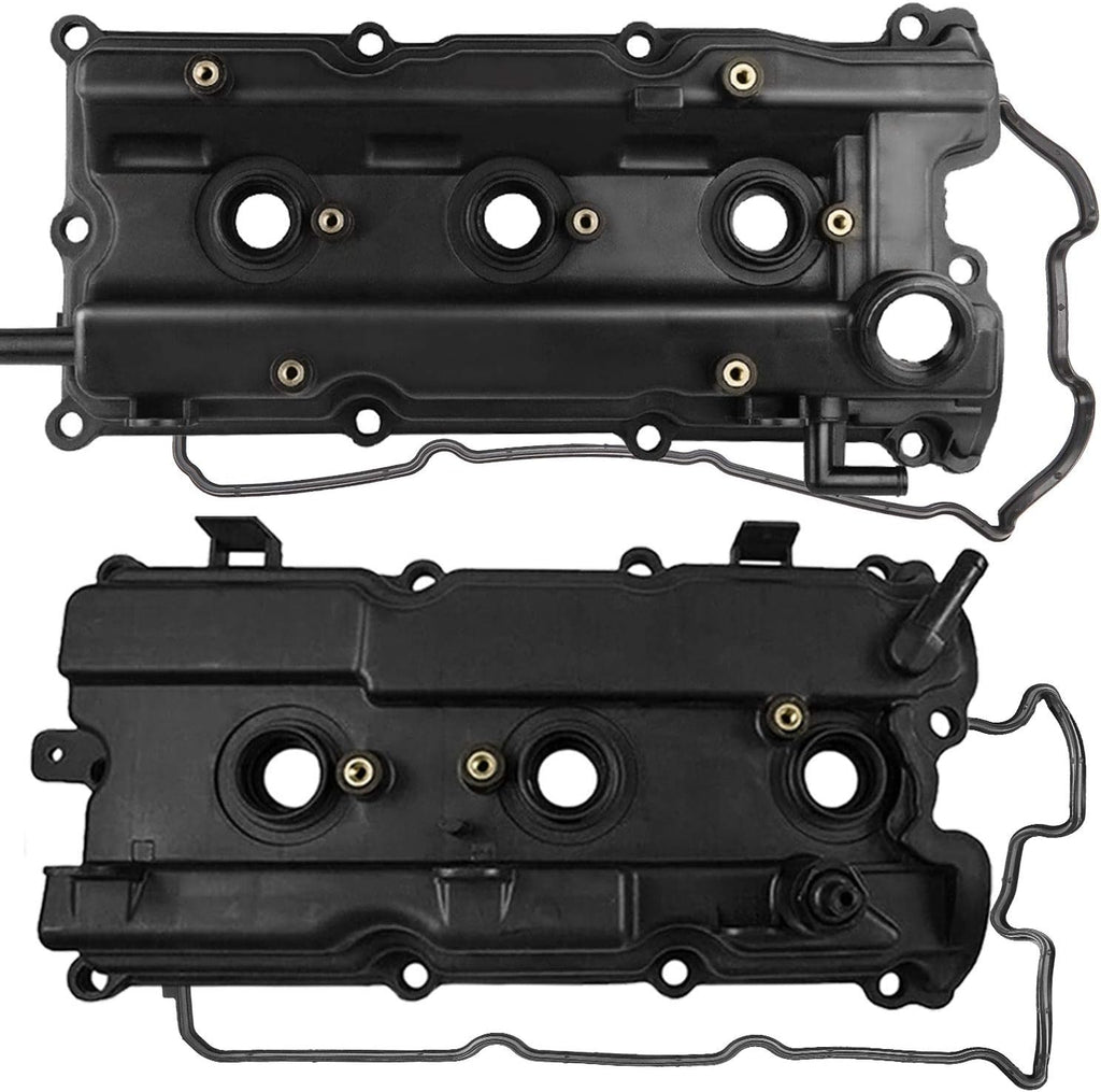 Left Engine Valve Covers Kit with Gaskets Compatible with Nissan Altima 2002-2006 Maxima 2002-2008 Quest 2004-2009 Murano 2003-2007 V6 3.5L VQ35DE Pack of 2 N840721
