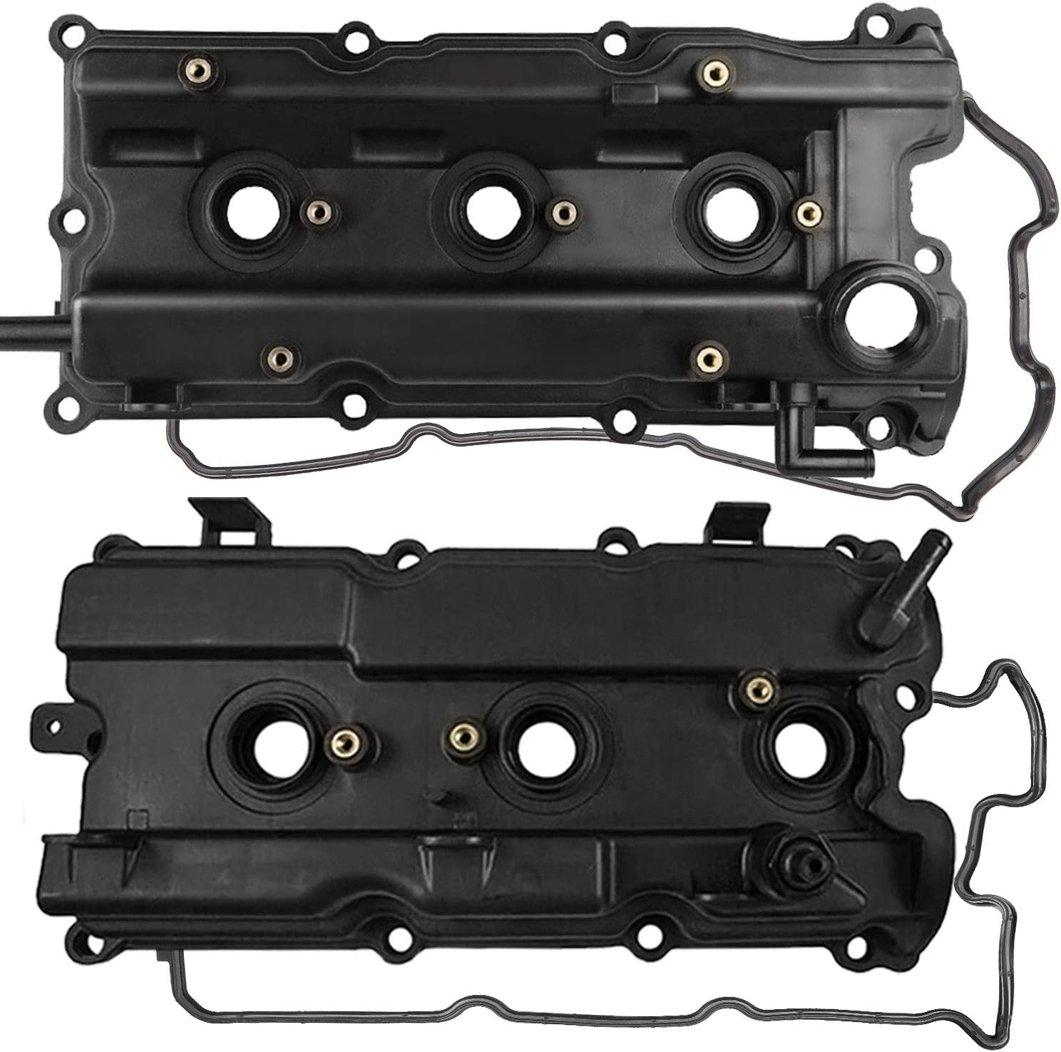 Left Engine Valve Covers Kit with Gaskets Compatible with Nissan Altima 2002-2006 Maxima 2002-2008 Quest 2004-2009 Murano 2003-2007 V6 3.5L VQ35DE Pack of 2 N840721