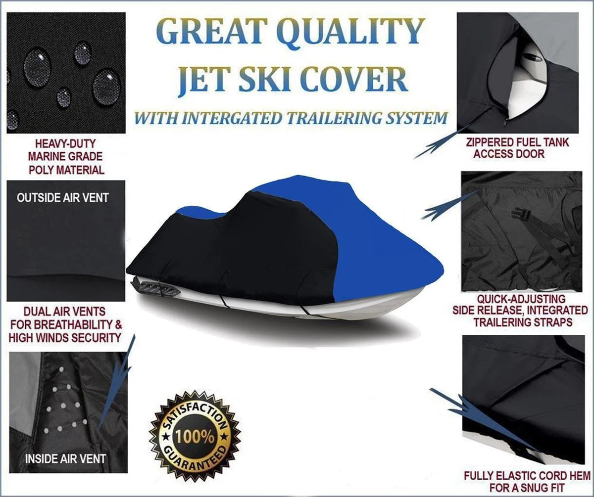 Heavy-Duty Trailerable Cover for Jet Ski PWC 2 Seater 111" V83185