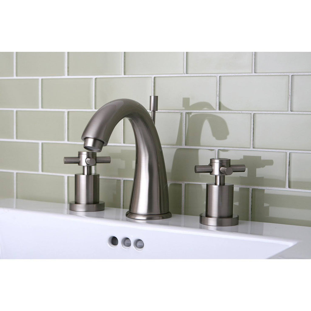 Polished Chrome Widespread Lavatory Faucet with Brass Pop-Up Z640425