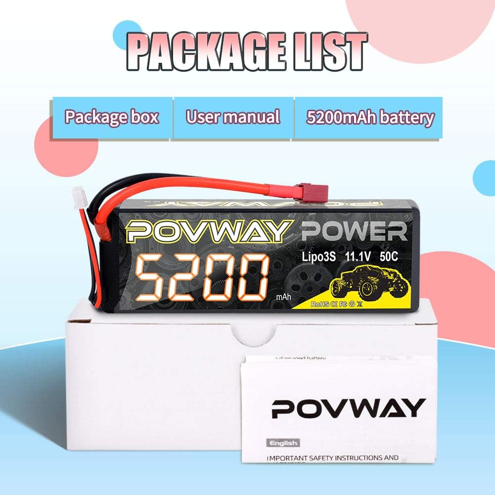 3S 11.1V 50C 5200 RC Battery Pack of 2 L4379