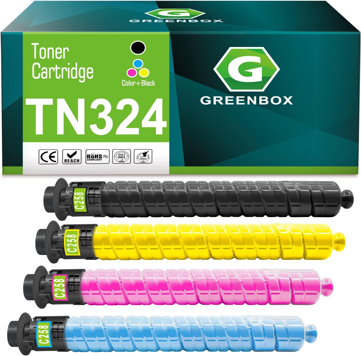 4-Pack Remanufactured Toner Cartridge for Konica Minolta TN-324 S5860