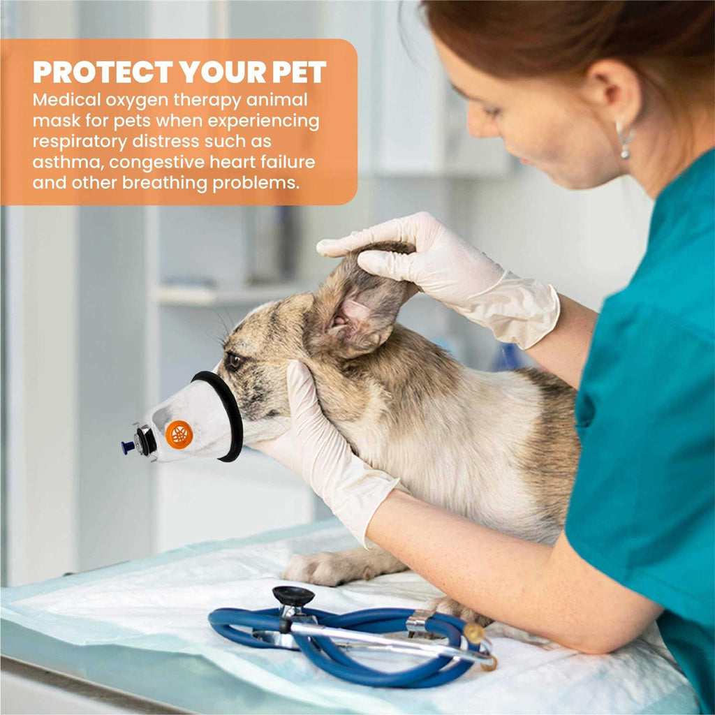 Medical Pet Oxygen Mask with 6 Feet Tubing And Silicone Strap N3595