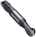 3/8x22 Diam, 9/16x22 LOC, 2 Flute Solid Carbide Ball End Mill, TiAlN Finish, Double End, 2-1/2x22 OAL, 3/8x22 Shank R8699
