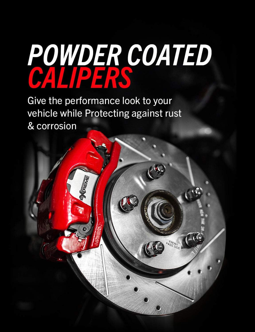 Powder Coated Front Brake Caliper Pair V8727