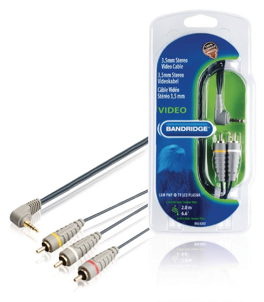 2m 3.5mm 3X RCA Cable Black H48330
