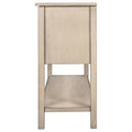 Gray Console Table with 4 Drawers, 1 Cabinet and 1 Shelf K466