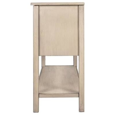 Gray Console Table with 4 Drawers, 1 Cabinet and 1 Shelf K466