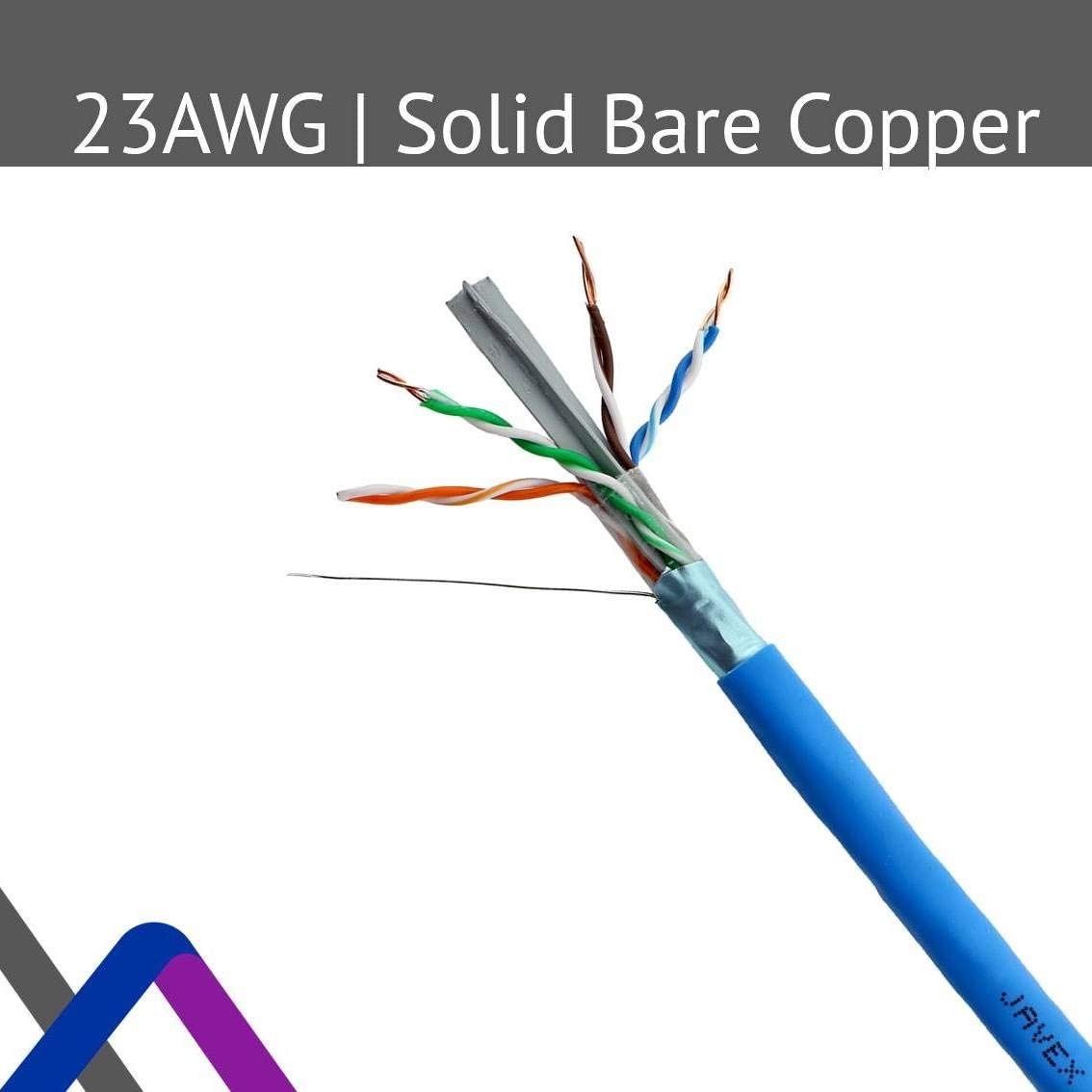 1000 Feet Blue FTP Shielded Bulk Ethernet Cable Q88251