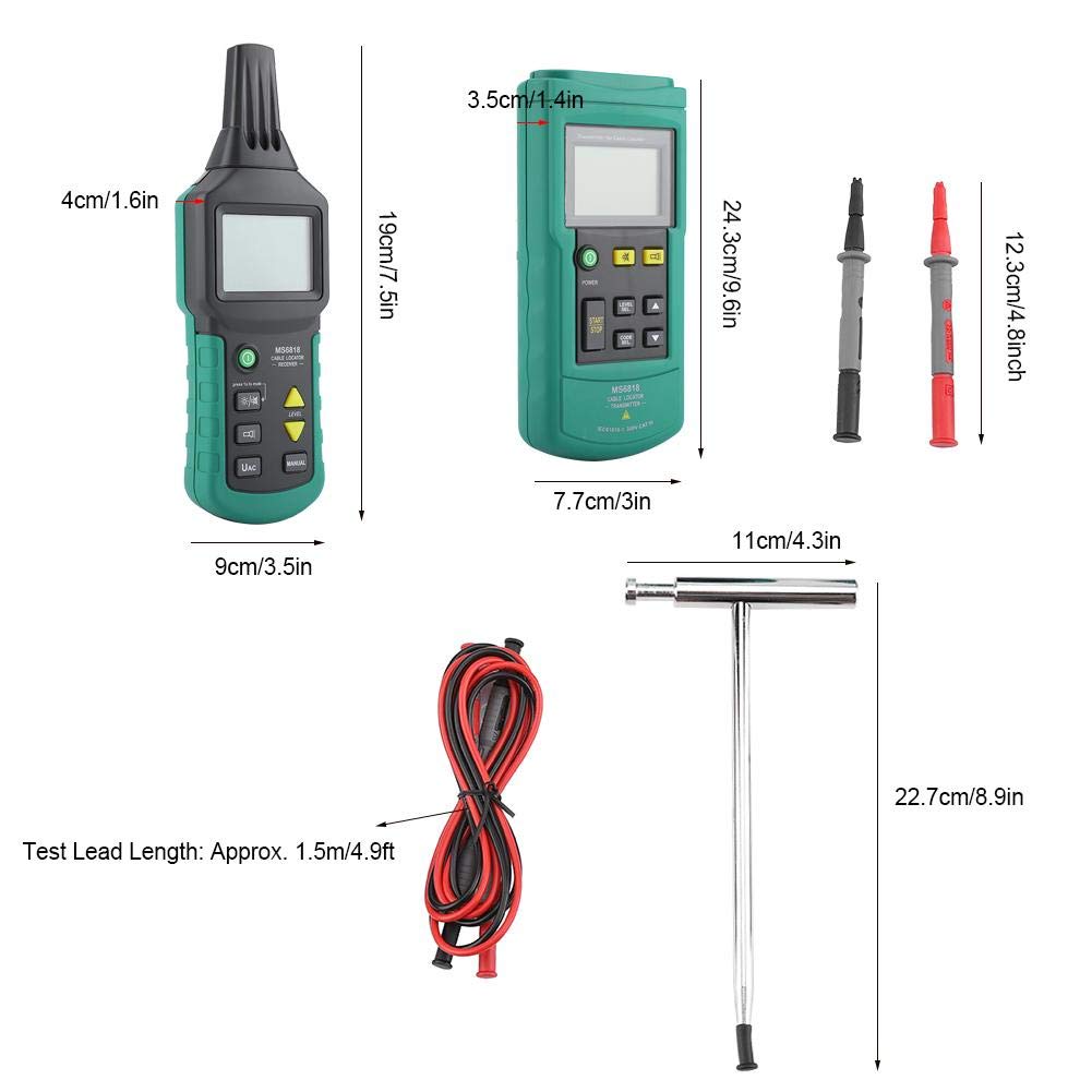 Cable Locator Network Cable Detector Underground Pipe Detector AC/DC 12V-400V T83473