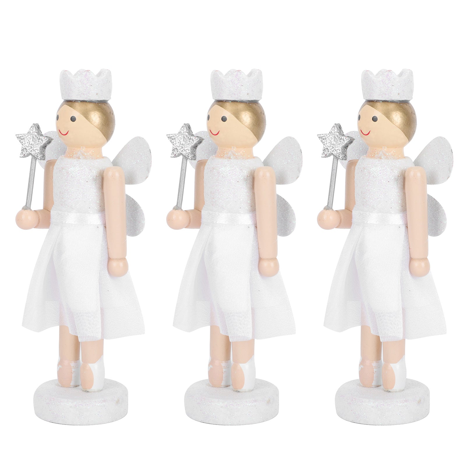 3Pcs Wooden Nutcracker Doll Toys H321906